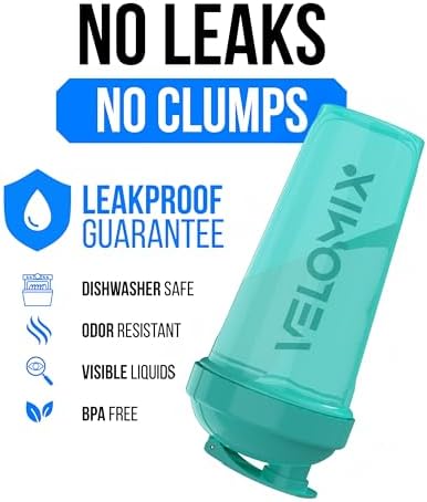 VELOMIX 6 Pack 28oz Shaker Cups for Protein Shakes, Turquoise to Pink - Image 2