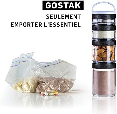 BlenderBottle GoStak Tritan Twist n' Lock Storage Jars 2 Pack Black - Image 3