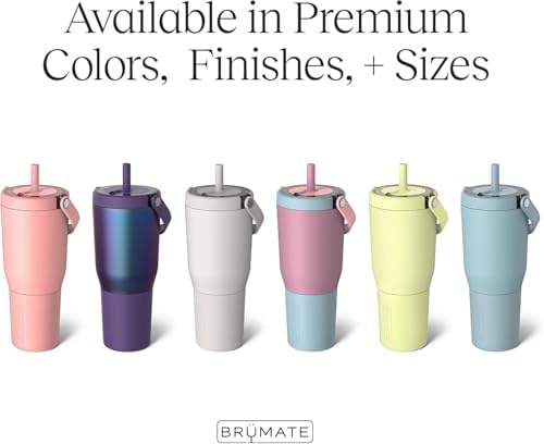 BrüMate Resa 35oz 100% Leakproof Travel Tumbler with Handle & Straw | Flexible SoftSip Straw | Silicone Sleeve for Durability | Stainless Steel | Cup Holder & Travel Friendly Water Bottle | (Primrose) - Image 4