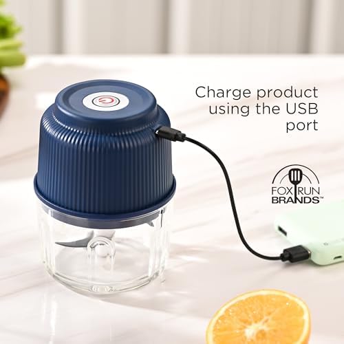 Fox Run Mini Food Processor, 1.25 Cup Capacity Electric Garlic & Vegetable Chopper - Image 4