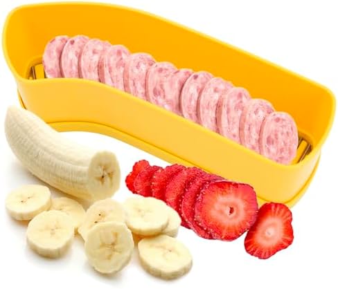 Large Fruit Slicer - Banana, Strawberry, Egg Cutter for Kitchen Yellow