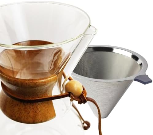Subjectthree Glass Coffeemaker 10 Cup Coffee Drip Pour Over Set (34 Ounce)
