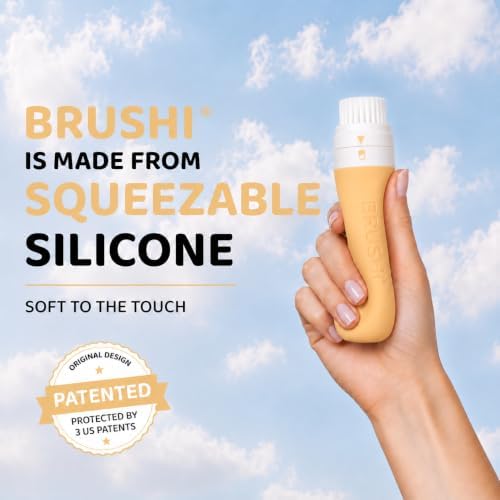 Brushi® Patented Sunscreen Applicator – Refillable Squeezable Bottle with Soft Blending Brush, Mess-Free Sunscreen Applicator for Face & Body, Adults & Kids, Travel Size 3 oz (Orangescicle) - Image 4