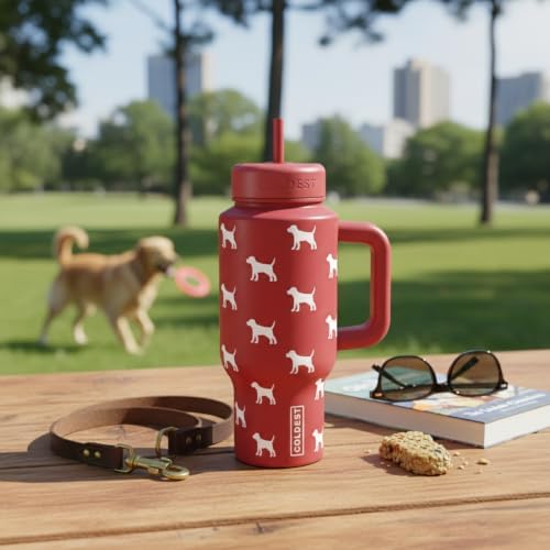 Coldest Tumbler with Handle & Coffee Lid - 100% Spill Proof Tumbler (3 Lids) - Stainless Steel Insulated Leakproof Tumblers for Women & Men - Cup Holder Friendly - 24 oz (Pink Moonlight Floral) - Image 5