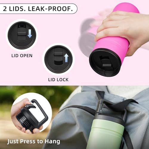 BJPKPK 20 oz Insulated Travel Water Bottle, Coffee Tumbler Stainless Steel - Image 6