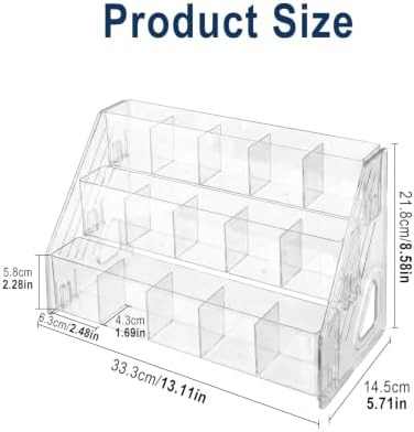 Drink Packet Organizer, 3 Tier Water Flavor Packet Holder with 15 Slots