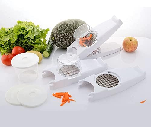 Vegetable Chopper Pro Onion Chopper Slicer Dicer Cutter Food Processor Mandoline Slicer Vegetable Dicer Manual Food Choppers And Dicers Cheese Shredder White - Image 5