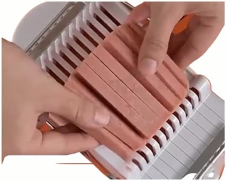 White Luncheon Meat Slicer Fruit Soft Boiled Egg Cheese Butter Slicers Cutter, Stainless Steel Wires, Cuts 10 Slices - Image 3