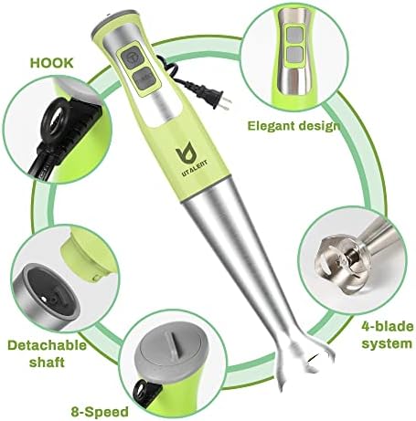 UTALENT Immersion Hand Blender with chopper - Puree Baby Food, Sauce & Soup - Image 2