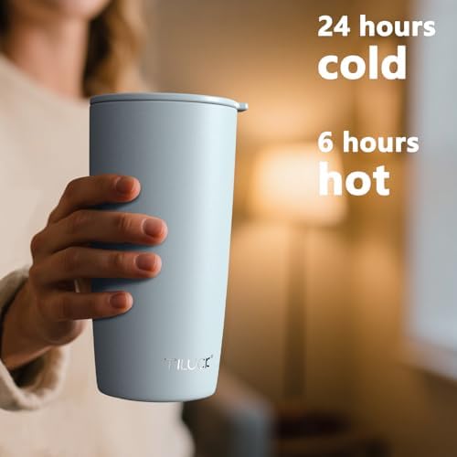 TILUCK 20 oz Insulated Coffee Tumbler with BPA-Free Lid - Image 3