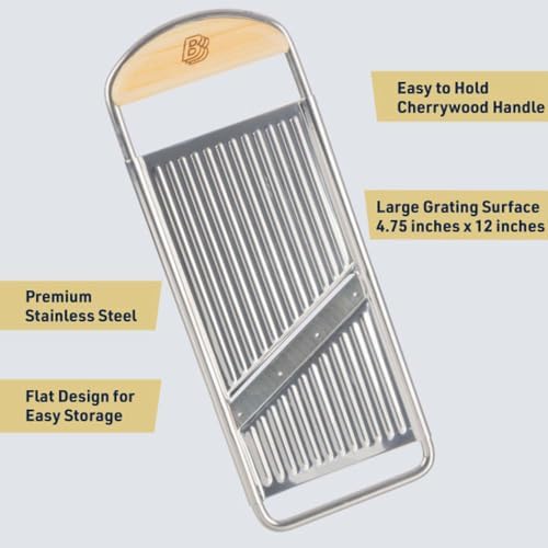 Kings County Tools Flat Handheld Mandoline Slicer for Kitchen, 12” - Image 3