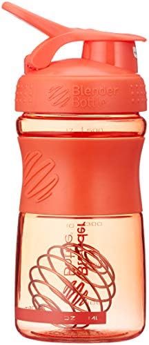 BlenderBottle SportMixer Tritan Grip Shaker Bottle, Coral/Coral, 20-Ounce - Image 2