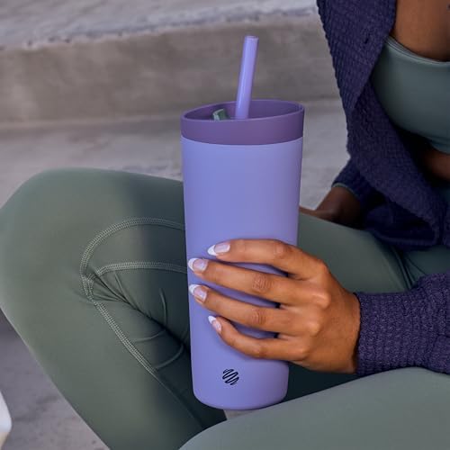 BlenderBottle Tumbler 2-in-1 Stainless Steel Shaker Bottle 24 oz, Moon Mist - Image 5