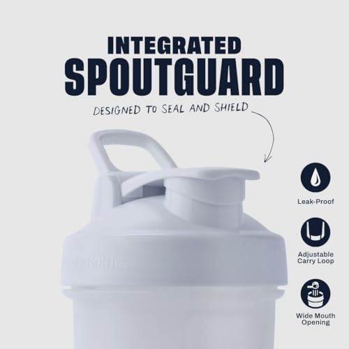 BlenderBottle Classic V2 Plastic Shaker Bottle 28 oz White - Image 2