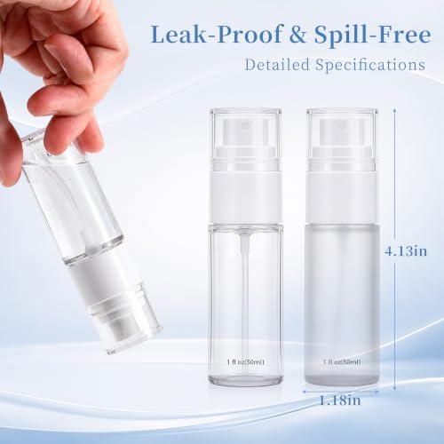 YIERSO Refillable Spray Bottles 1oz 30ml 4-Pack Small Travel Bottle - Image 3
