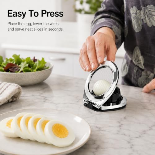 2 in 1 Egg Slicer for Hard Boiled Eggs, for Eggs, Strawberries, Mushrooms - Image 6