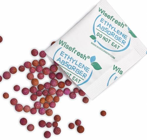 WiseFresh 30 Packs 5 Gram Ethylene Gas Absorber Packet, Vegetable & Fruit Fresh Produce Protector, Food Freshness Extender, Fresh Fruit Preserver, Vegetable Saver