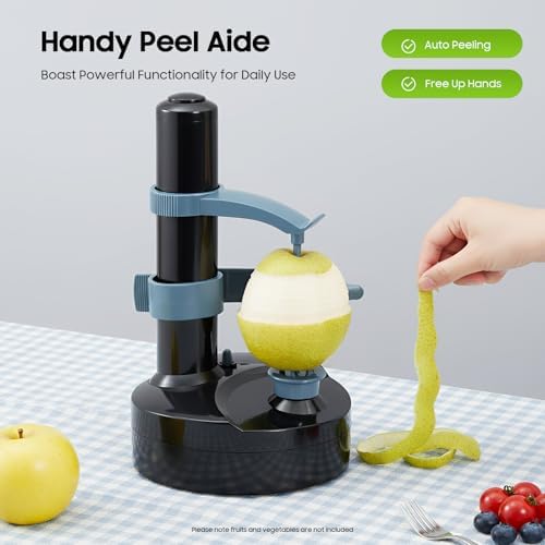Electric Peeler Tabletop Potato Peeler Spinner Automatic Fruit & Vegetable Peeling Machine Adjustable Automatic Peelers for Hard-Skinned Vegetables and Fruits