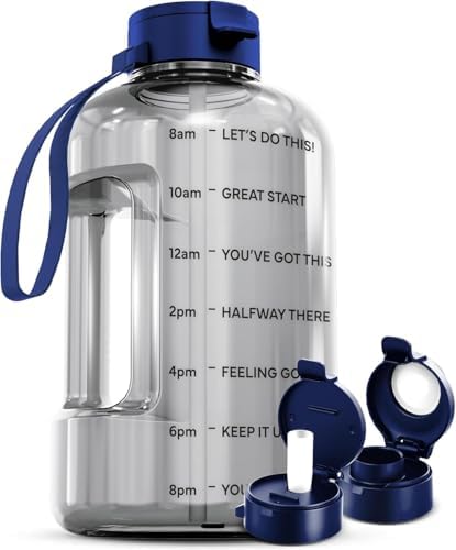 1 Gallon Water Bottle with Motivational Quotes