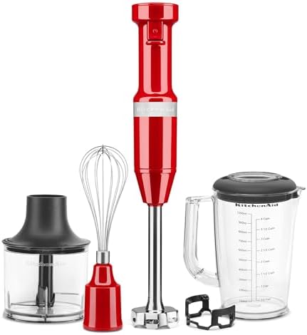 KitchenAid Variable Speed Corded Hand Blender with Attachments, KHBV83 by Unknown