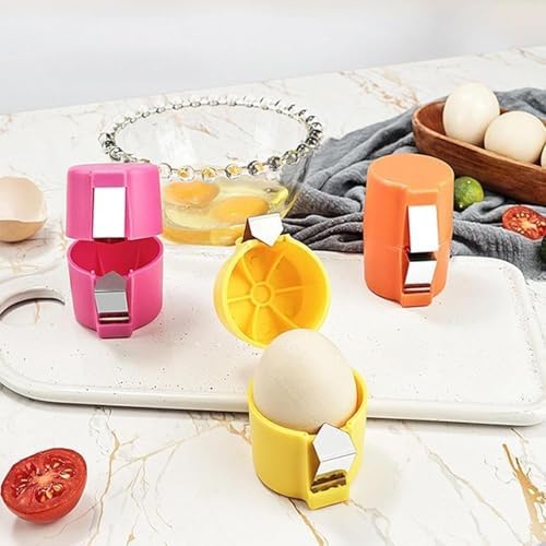 3PCS Egg Shell Opener Egg Separator Stainless Steel Egg Peeler for Eggs, Easy Raw Egg Cracker & Boiled Egg Slicer, Kitchen Gadgets for Baking Breakfast - Image 5