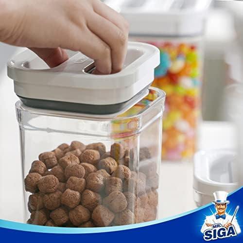 4 Pack Airtight Food Storage Container Set for Pantry Organization