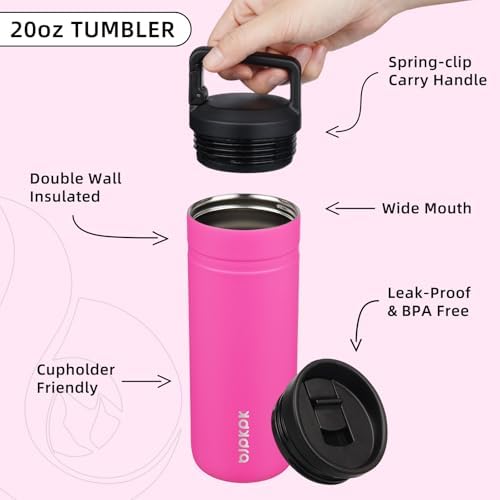 BJPKPK 20 oz Insulated Travel Water Bottle, Coffee Tumbler Stainless Steel - Image 3