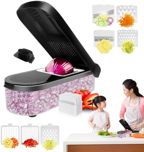 Vegetable Chopper With Container Multifunctional, Stainless Steel - Image 7