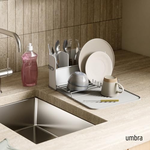 Sling Dish Drying Rack, Space Saving Foldable Storage, White