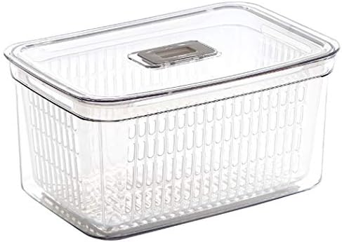 Produce Saver - 23.7 Cup/5.6L | Fridge Storage Containers for Fruits and Vegetables | Vegetable Storage with Adjustable Air Vent, Removable Basket | BPA-Free Fridge Organizers and Storage