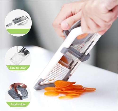 Handheld Mandoline Slicer, Adjustable Stainless Steel Blade - Image 3