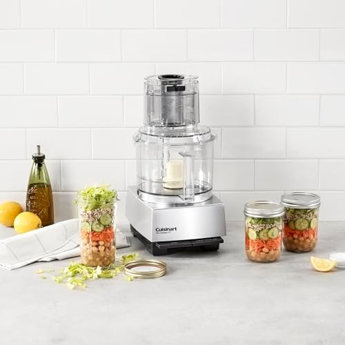 Food Processor, Dishwasher Safe 11-Cup Food Processor with Slicing & Shredding Discs, Pro Custom 11 Stainless Steel Electric Chopper & Kitchen Food Processor, Chrome, DLC-8SBCYP1