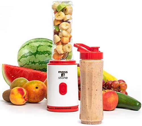 Single Serve Blender, White & Red, 20 oz