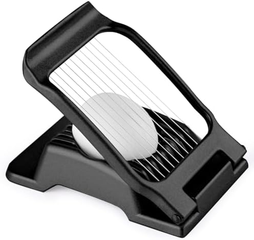 Multipurpose Heavy Duty Aluminium Egg Slicer, Stainless Steel Wire, Black by Yuzxaun