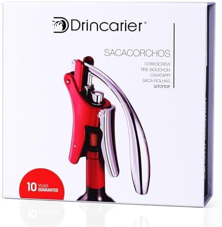 Wine Opener Compact Vertical Corkscrew Wine Bottle Opener with Built-in Foil Cutter
