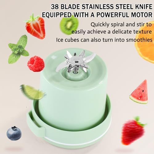 Portable Juice Cup Blender for Smoothies Shakes Fruit Crush Baby Food Maker 43oz 1300ML USB Charging Cordless Food Grade Blades Electric Smoothie Blender for Small Ice Kitchen Outdoor - Image 4