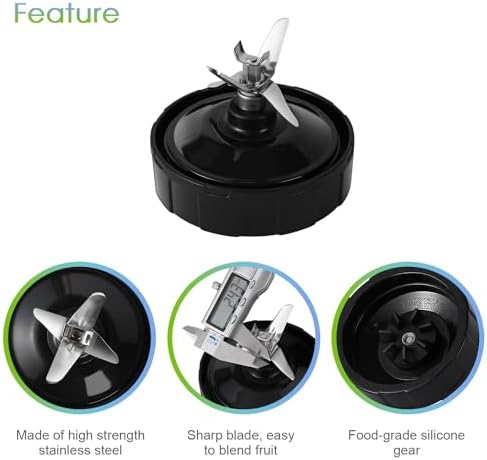MEET JUICE 7-Fin Blender Replacement Parts for Ninja BL480 BL640 BL642 – 24oz Cup with Lid and Blade, Fits 7-Fin Drive Systems Only - Image 6
