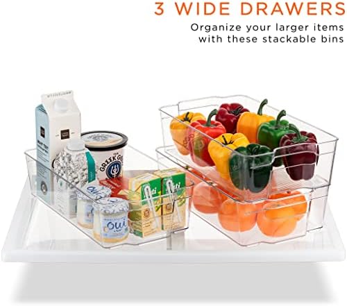 Fridge Organizers and Storage Bins for Pantry & Fridge (8 Piece Set)