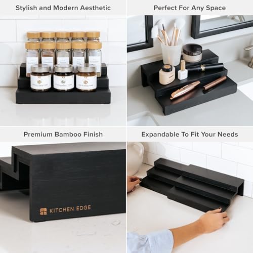 3-Tier Expandable Spice Rack Organizer, Black