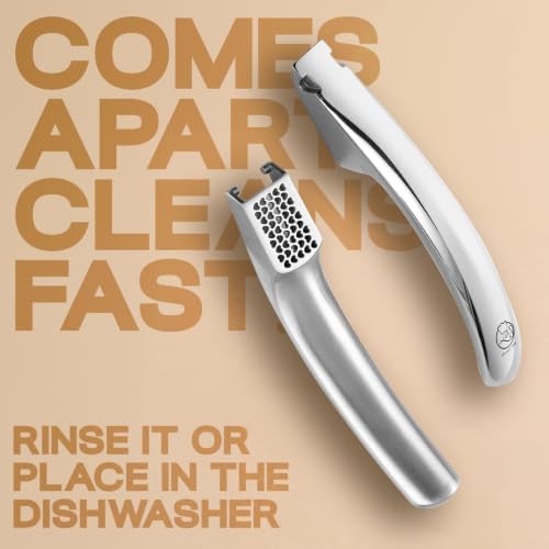 Gourmet Easy Garlic Press Lifetime Replace, No Need to Peel, Coarse Mince - Image 5