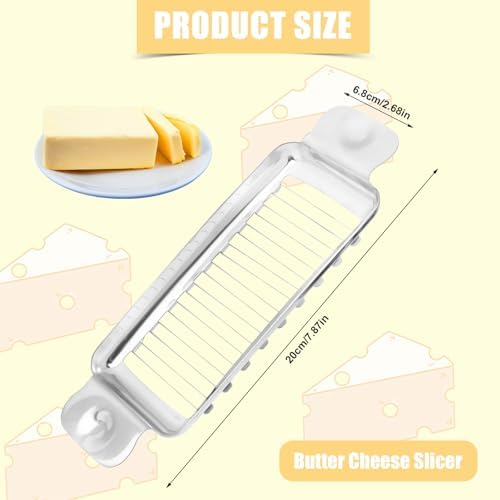 Stainless Steel Cheese Cutter and Butter Slicer with Portable Grip - Image 2