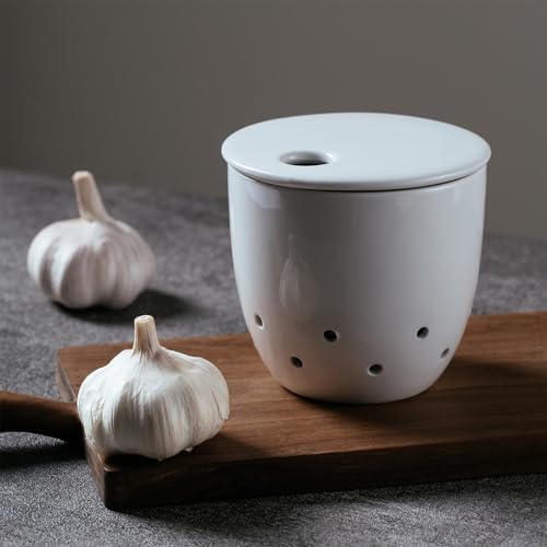 Garlic Storage, Garlic Container with Garlic Plate Grater