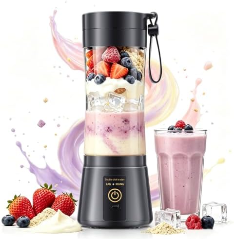 Personal Size Portable Blender Make Smoothies - Mini Blender 12oz Juice Cup by YFIXQNSU