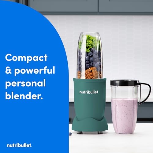 nutribullet Pro Personal Blender, Shakes, Smoothies, Food Prep, and Frozen Blending, 32 Ounce Cup, 24 Ounce Cup, Flip-top Travel Lid, 900 Watt, Matte Eucalyptus, NB9-0901EUC - Image 2