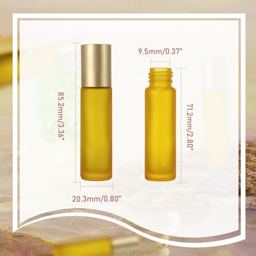 Kesell 10ml Glass Roller Bottles for Essential Oils, 10-Pack - Image 2