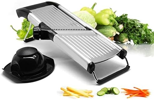 NBDN&Grocery Art Mandoline Slicer - Adjustable, Stainless Steel, V-Shaped Blade, Cut-Resistant Gloves, Blade Guard - Image 2