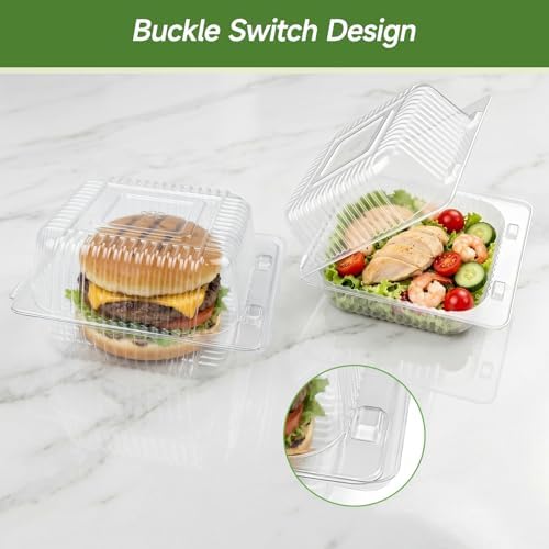 100 Pack Extra Heavy Duty Clear Slice Cake Carriers