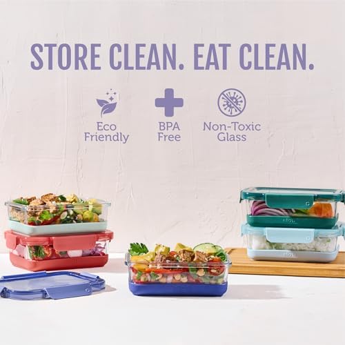 Duraglass Refresh 3.4 Cup Meal Prep Containers, 10 Pc, Everest