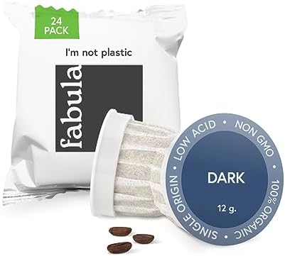 Coffee Pods Dark Roast - Low Acid - Single Origin - Mold Free - Non-GMO - Fair Trade - Kcup Compatible with Keurig & Keurig 2 Machines - 24 Count