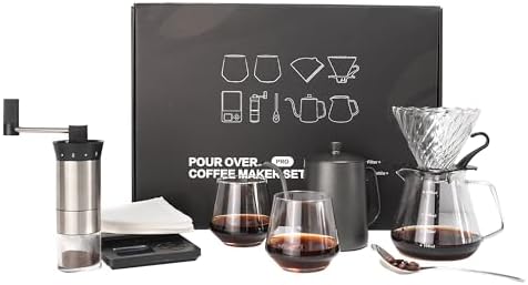 Coffee Pour Over Dripper Set, Pour Over Coffee Maker Kit with Kettle